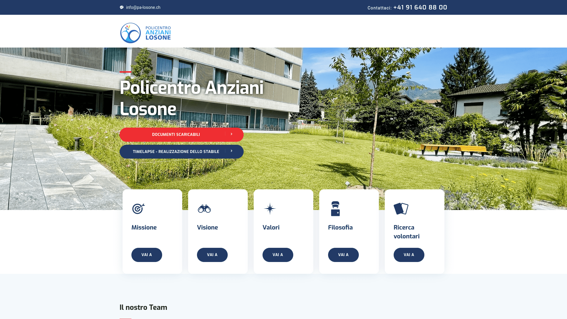 sito web per casa anziani a losone in ticino